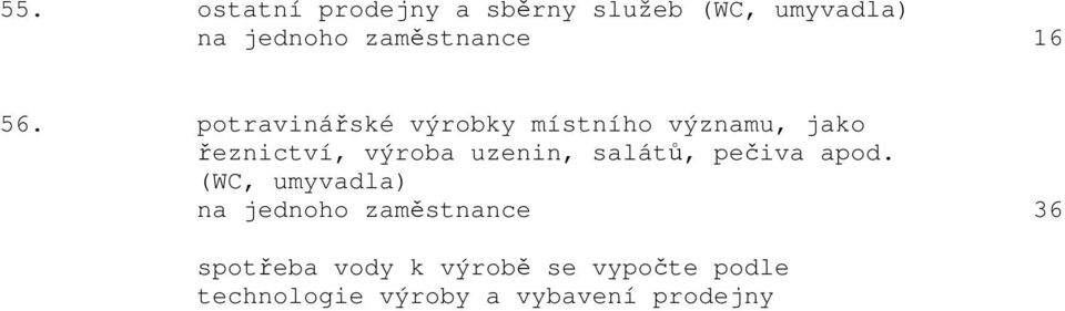 potravinářské výrobky místního významu, jako řeznictví, výroba uzenin,