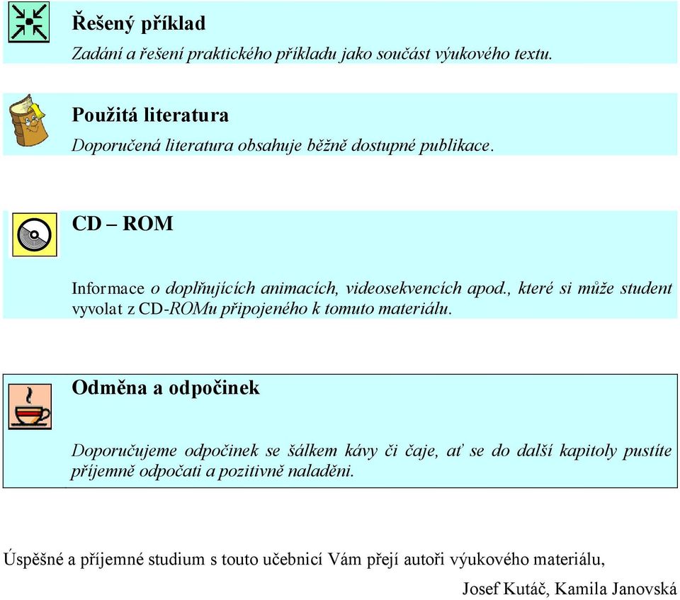 CD ROM Informace o doplňujících animacích, videosekvencích apod.