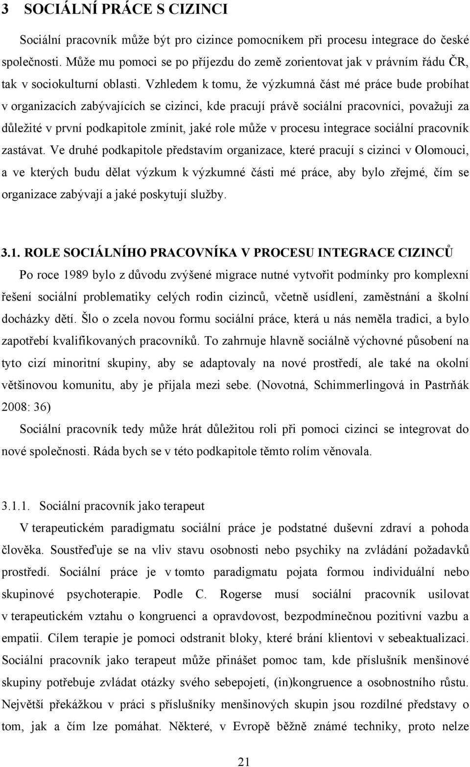 Vzhledem k tomu, ţe výzkumná část mé práce bude probíhat v organizacích zabývajících se cizinci, kde pracují právě sociální pracovníci, povaţuji za důleţité v první podkapitole zmínit, jaké role můţe