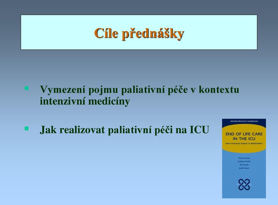 kontextu intenzivní medicíny