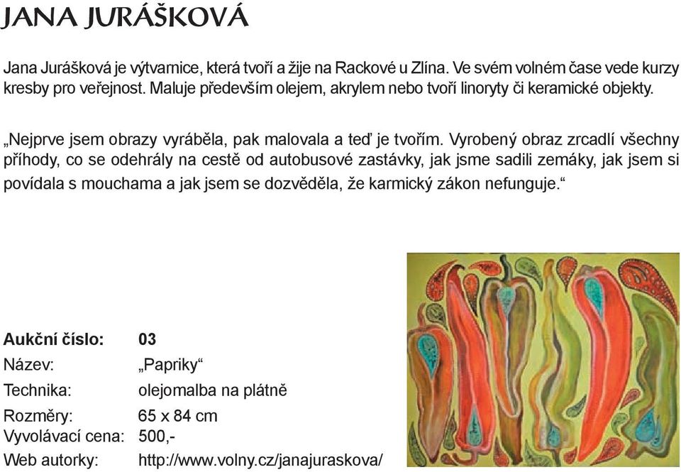 Vyrobený obraz zrcadlí všechny příhody, co se odehrály na cestě od autobusové zastávky, jak jsme sadili zemáky, jak jsem si povídala s mouchama a jak