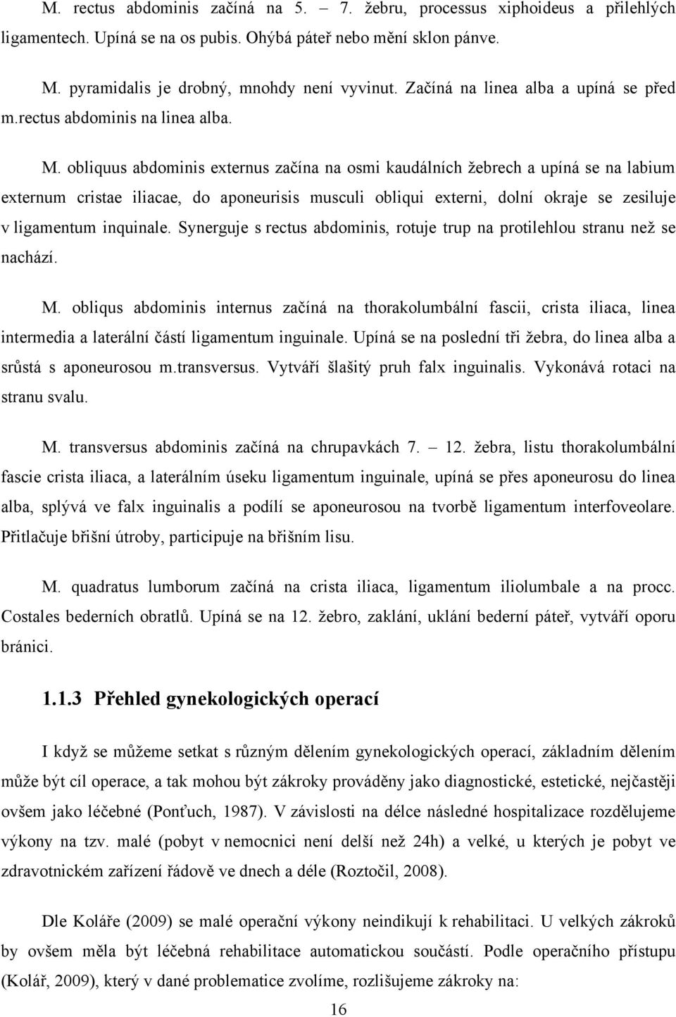 obliquus abdominis externus začína na osmi kaudálních ţebrech a upíná se na labium externum cristae iliacae, do aponeurisis musculi obliqui externi, dolní okraje se zesiluje v ligamentum inquinale.