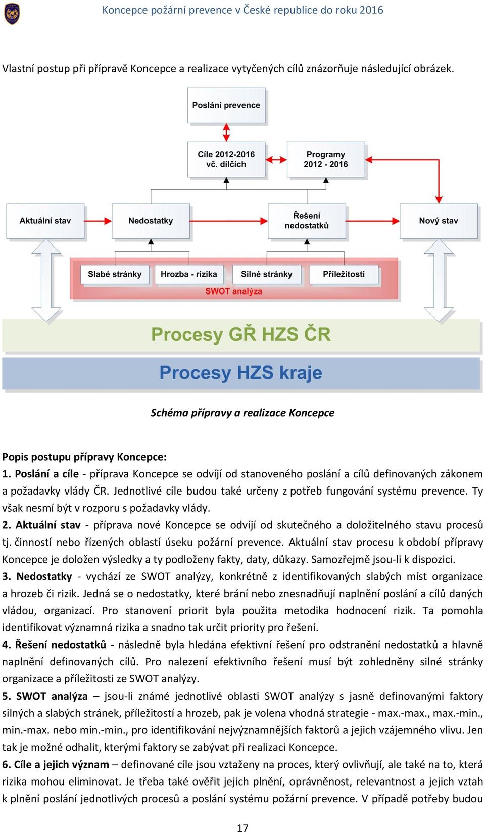 Ty však nesmí být v rozporu s požadavky vlády. 2. Aktuální stav - příprava nové Koncepce se odvíjí od skutečného a doložitelného stavu procesů tj.