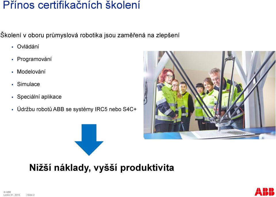 Modelování Simulace Speciální aplikace Údržbu robotů ABB se