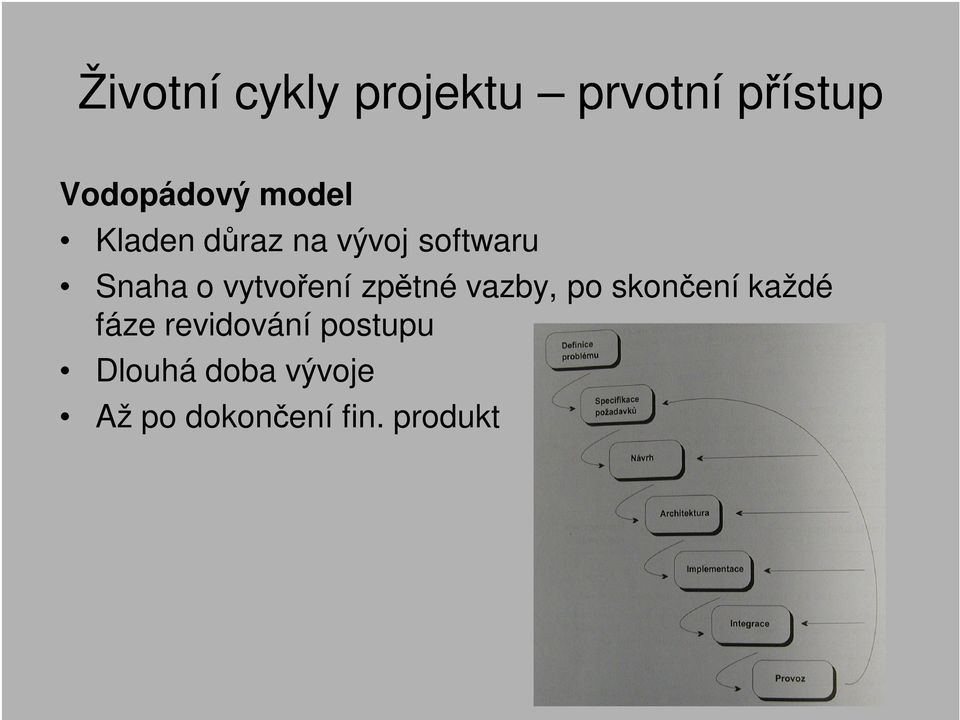 vytvoření zpětné vazby, po skončení každé fáze