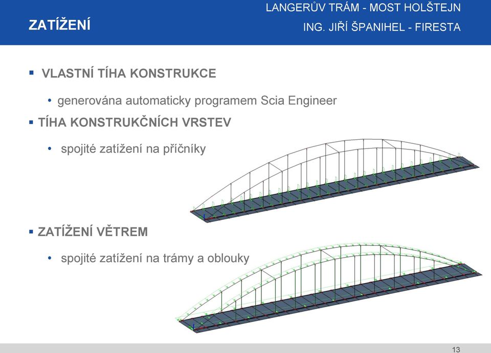 KONSTRUKČNÍCH VRSTEV spojité zatížení na