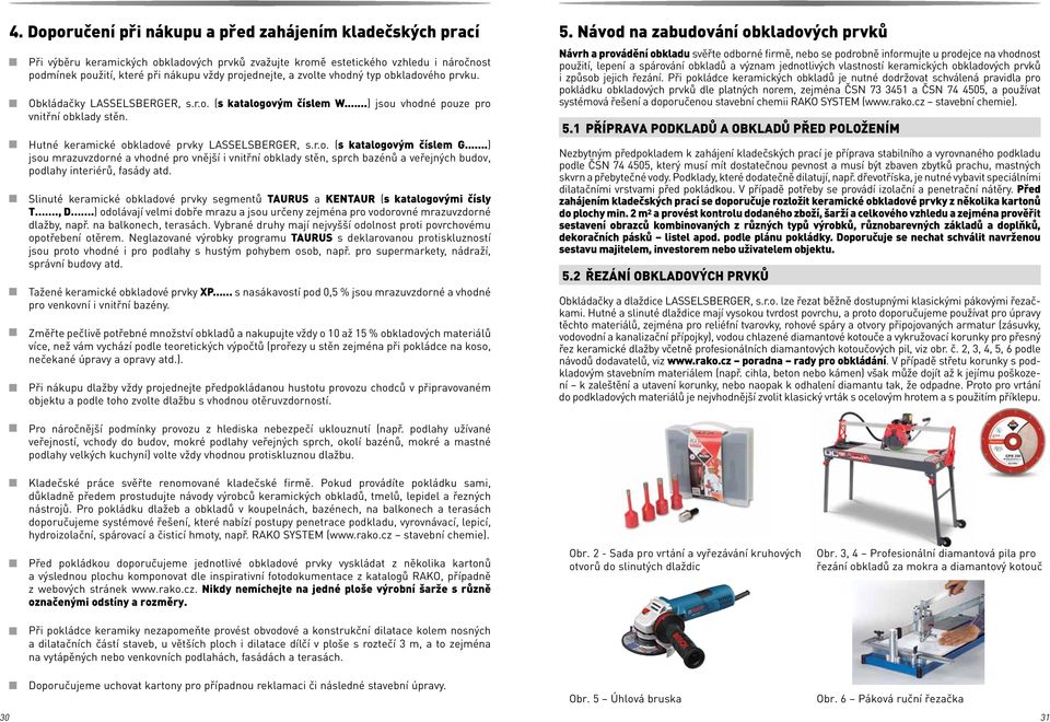 Hutné keramické obkladové prvky LASSELSBERGER, s.r.o. (s katalogovým číslem G.