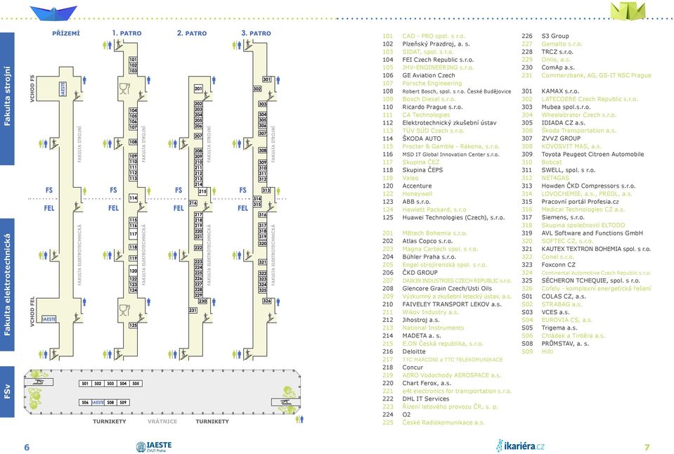 r.o. 116 MSD IT Global Innovation Center s.r.o. 117 Skupina ČEZ 118 Skupina ČEPS 119 Valeo 120 Accenture 122 Honeywell 123 ABB s.r.o. 124 Hewlett Packard, s.r.o 125 Huawei Technologies (Czech), s.r.o. 201 MBtech Bohemia s.