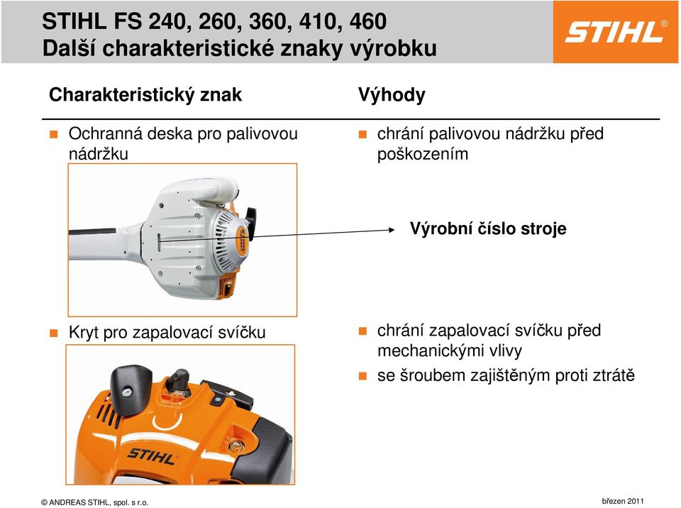 Výrobníčíslo stroje Kryt pro zapalovací svíčku chrání zapalovací svíčku