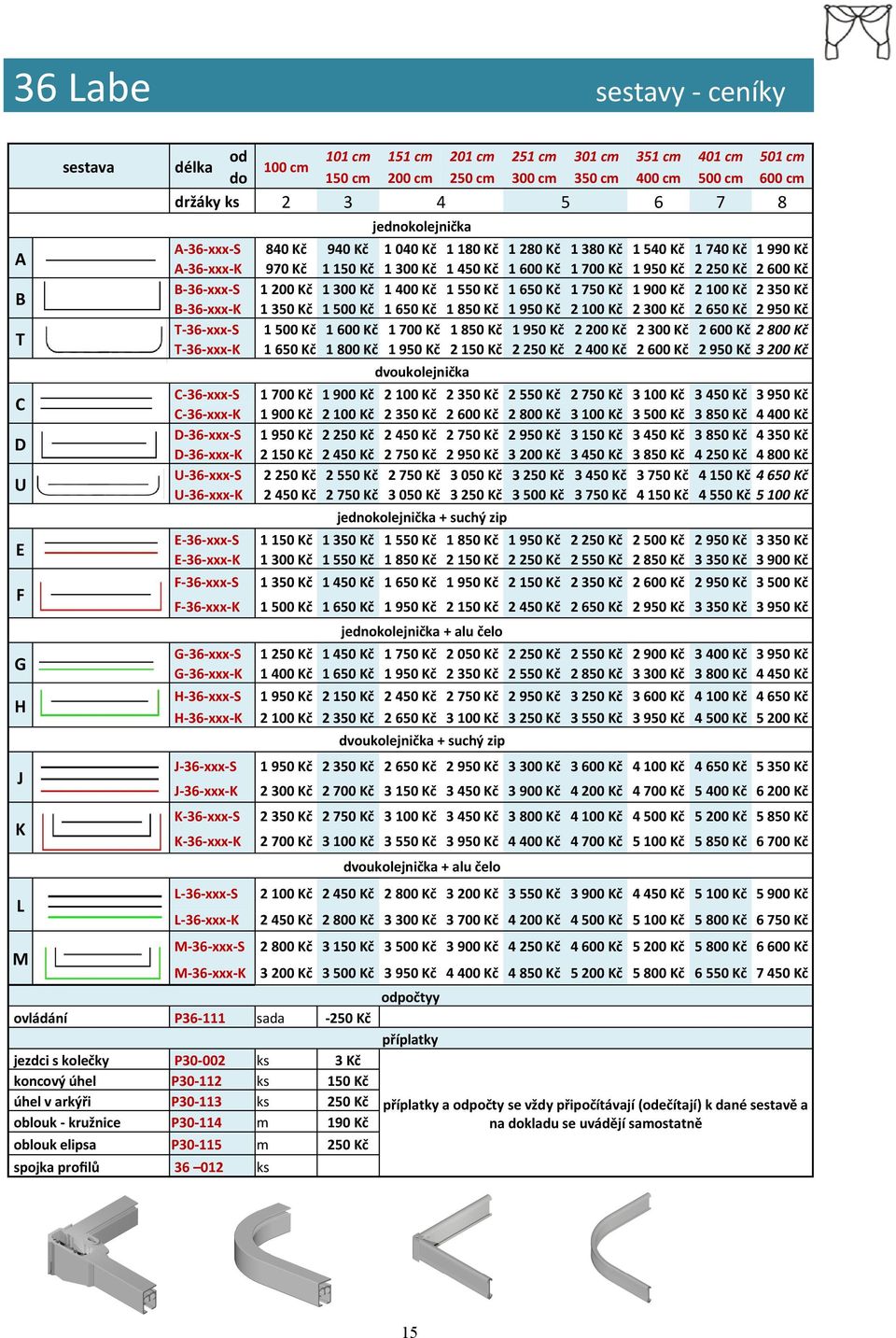 Kč 2 600 Kč B-36-xxx-S 1 200 Kč 1 300 Kč 1 400 Kč 1 550 Kč 1 650 Kč 1 750 Kč 1 900 Kč 2 100 Kč 2 350 Kč B-36-xxx-K 1 350 Kč 1 500 Kč 1 650 Kč 1 850 Kč 1 950 Kč 2 100 Kč 2 300 Kč 2 650 Kč 2 950 Kč