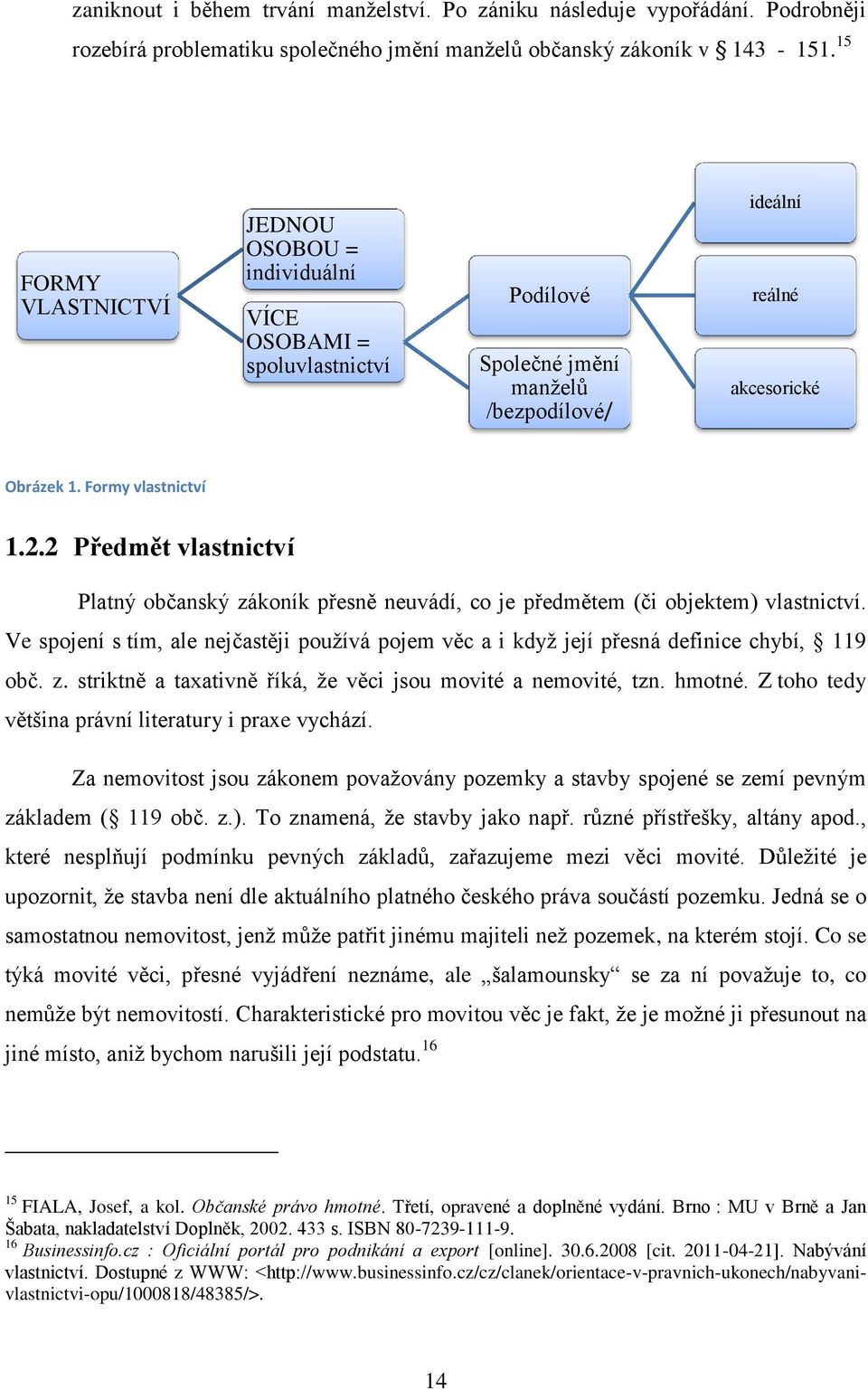 2 Předmět vlastnictví Platný občanský zákoník přesně neuvádí, co je předmětem (či objektem) vlastnictví.