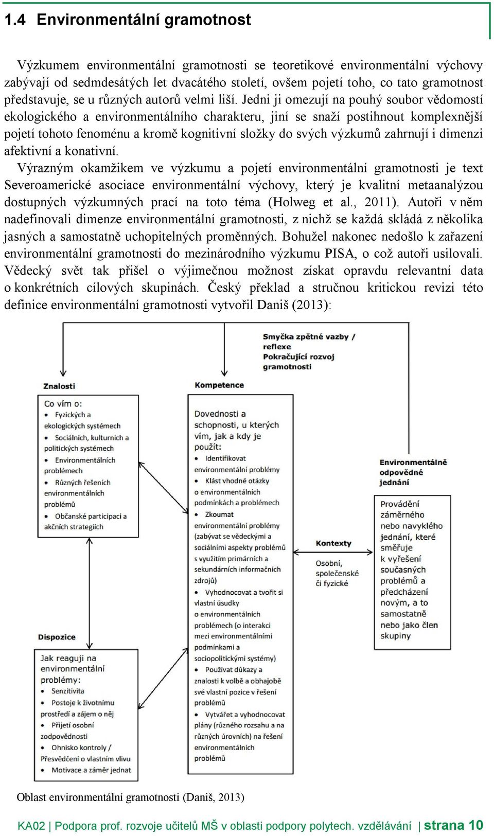 Jedni ji omezují na pouhý soubor vědomostí ekologického a environmentálního charakteru, jiní se snaží postihnout komplexnější pojetí tohoto fenoménu a kromě kognitivní složky do svých výzkumů