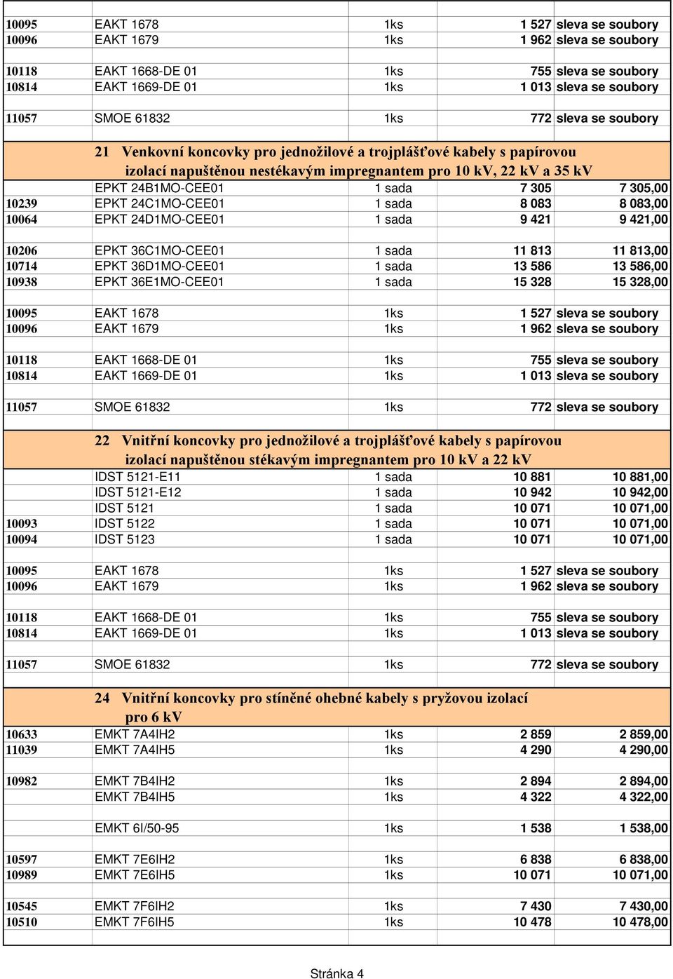 305,00 10239 EPKT 24C1MO-CEE01 1 sada 8 083 8 083,00 10064 EPKT 24D1MO-CEE01 1 sada 9 421 9 421,00 10206 EPKT 36C1MO-CEE01 1 sada 11 813 11 813,00 10714 EPKT 36D1MO-CEE01 1 sada 13 586 13 586,00