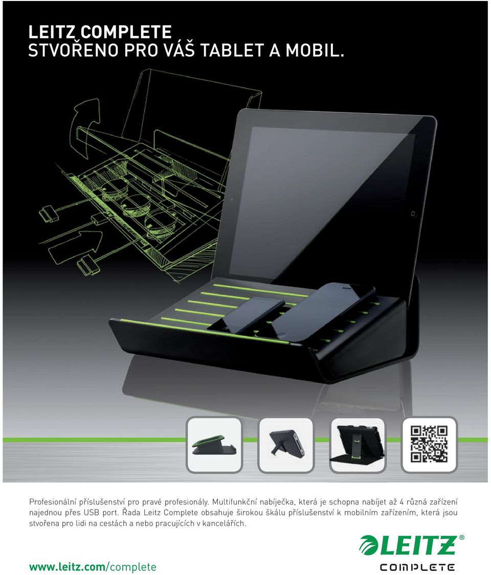 Multifunkční nabíječka, která je schopna nabíjet až 4 různá zařízení najednou přes USB port.