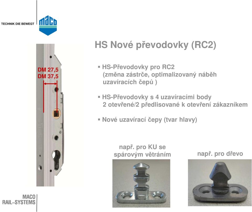 uzavíracími body 2 otevřené/2 předlisované k otevření zákazníkem Nové