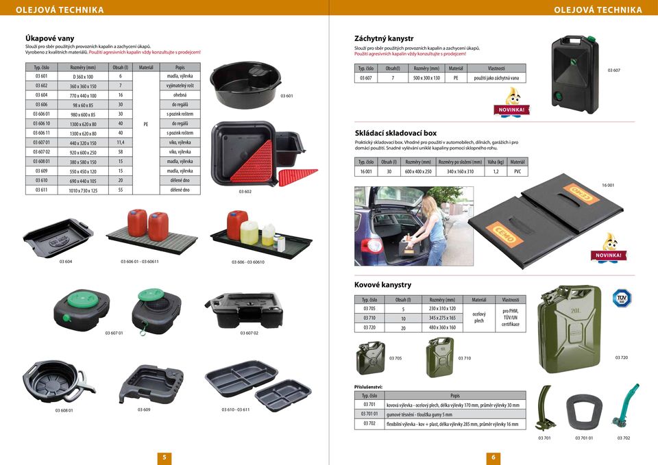 číslo Rozměry (mm) Obsah (l) Materiál Popis 03 601 D 360 x 100 6 madla, výlevka 03 602 360 x 360 x 150 7 vyjímatelný rošt Typ.