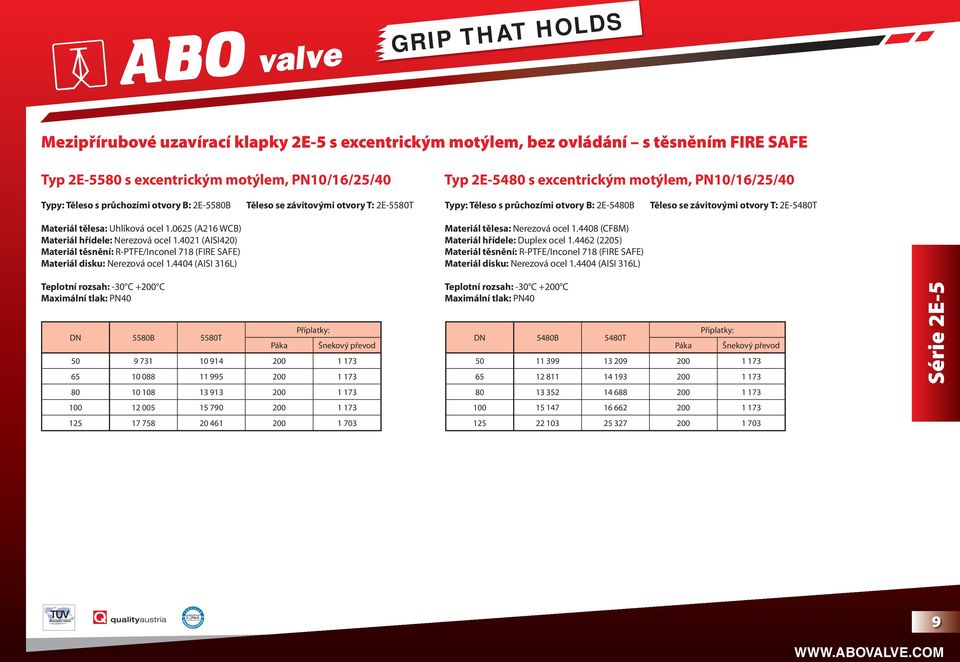 0625 (A216 WCB) Materiál hřídele: Nerezová ocel 1.4021 (AISI420) Materiál těsnění: R-PTFE/Inconel 718 (FIRE SAFE) Materiál disku: Nerezová ocel 1.4404 (AISI 316L) Materiál tělesa: Nerezová ocel 1.