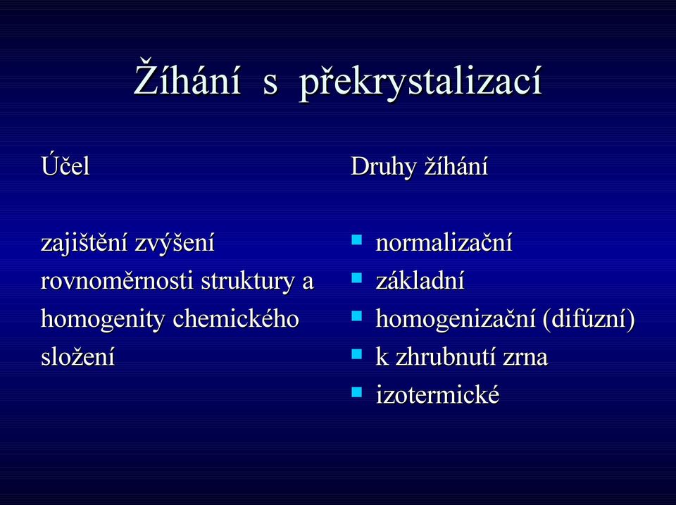 homogenity chemického složení normalizační