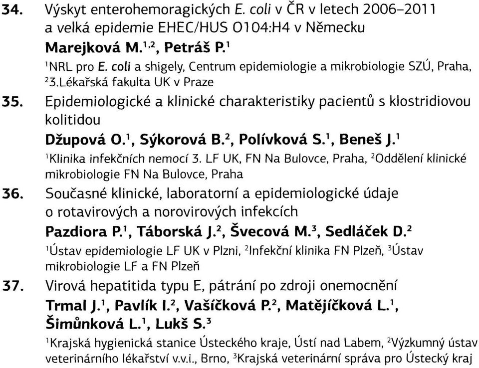 2, Polívková S., Beneš J. Klinika infekčních nemocí 3.