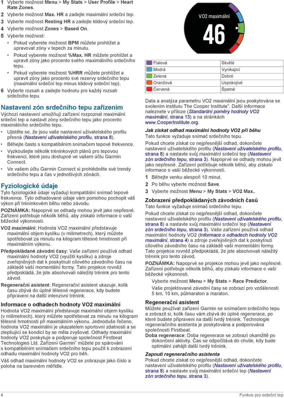 HR můžete prohlížet a upravit zóny jako procento svého maximálního srdečního tepu.