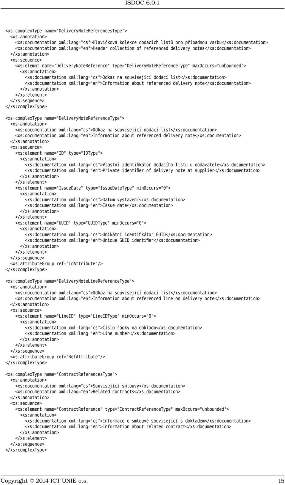 související dodací list</xs:documentation> <xs:documentation xml:lang="en">information about referenced delivery note</xs:documentation> <xs:complextype name="deliverynotereferencetype">