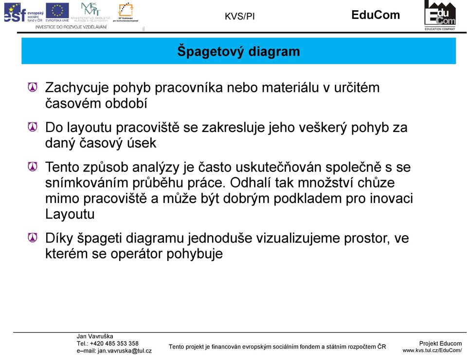 uskutečňován společně s se snímkováním průběhu práce.