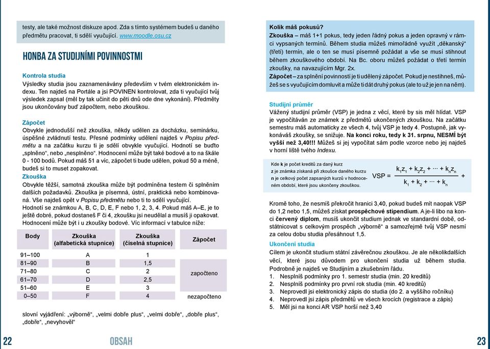 Ten najdeš na Portále a jsi POVINEN kontrolovat, zda ti vyučující tvůj výsledek zapsal (měl by tak učinit do pěti dnů ode dne vykonání). Předměty jsou ukončovány buď zápočtem, nebo zkouškou.