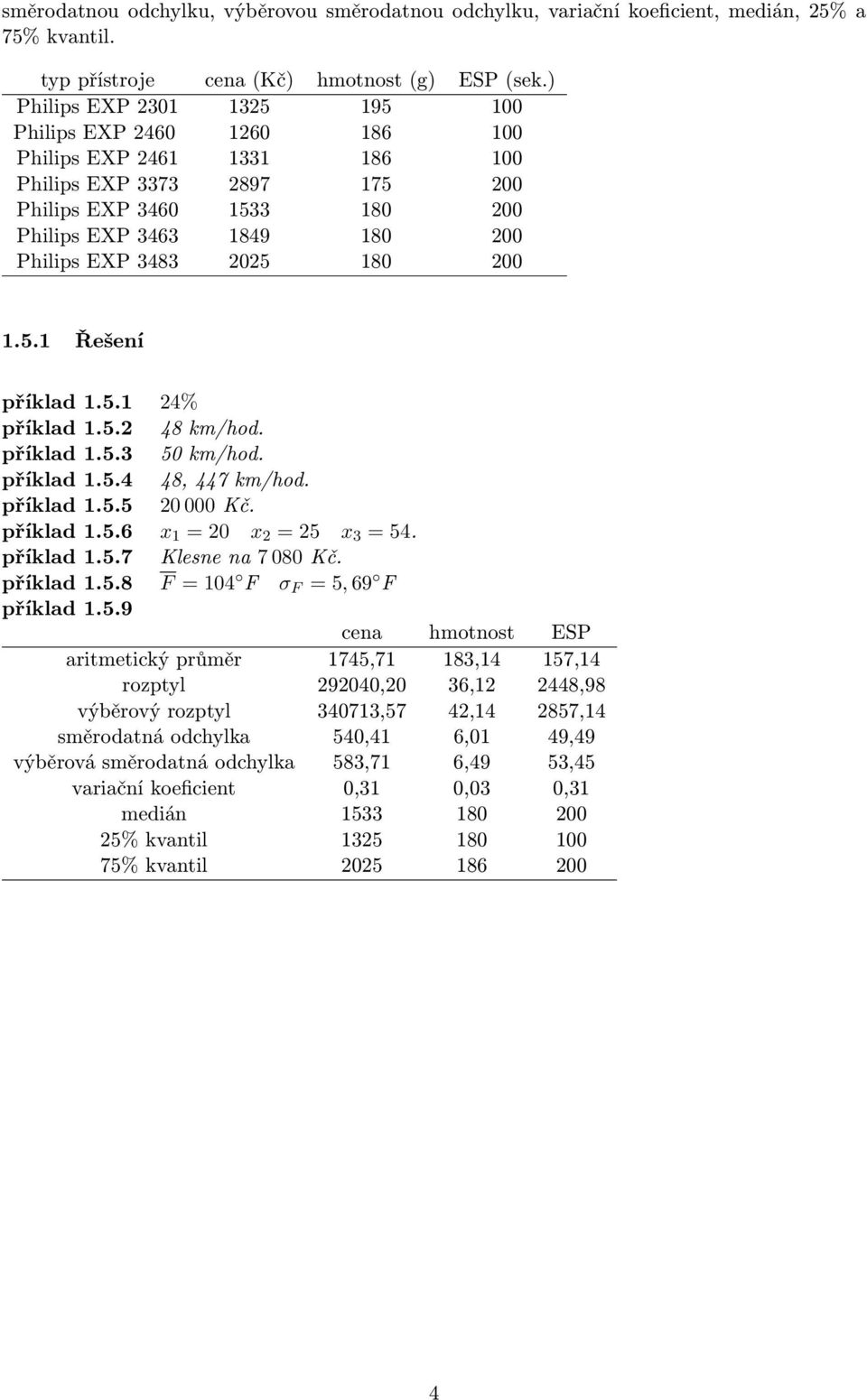 2025 180 200 1.5.1 Řešení příklad 1.5.1 24% příklad 1.5.2 48 km/hod. příklad 1.5.3 50 km/hod. příklad 1.5.4 48, 447 km/hod. příklad 1.5.5 20 000 Kč. příklad 1.5.6 x 1 = 20 x 2 = 25 x 3 = 54.