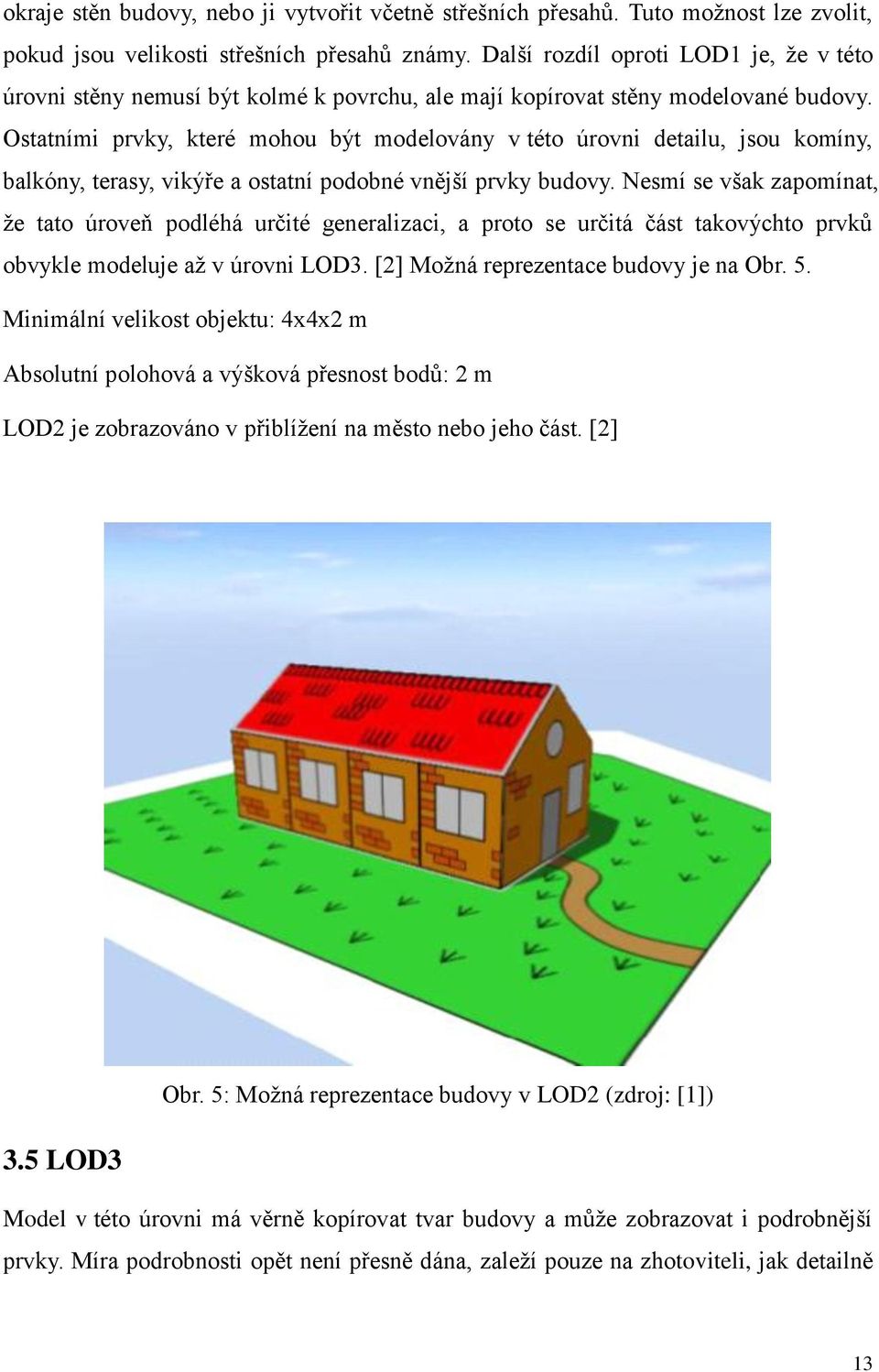 Ostatními prvky, které mohou být modelovány v této úrovni detailu, jsou komíny, balkóny, terasy, vikýře a ostatní podobné vnější prvky budovy.