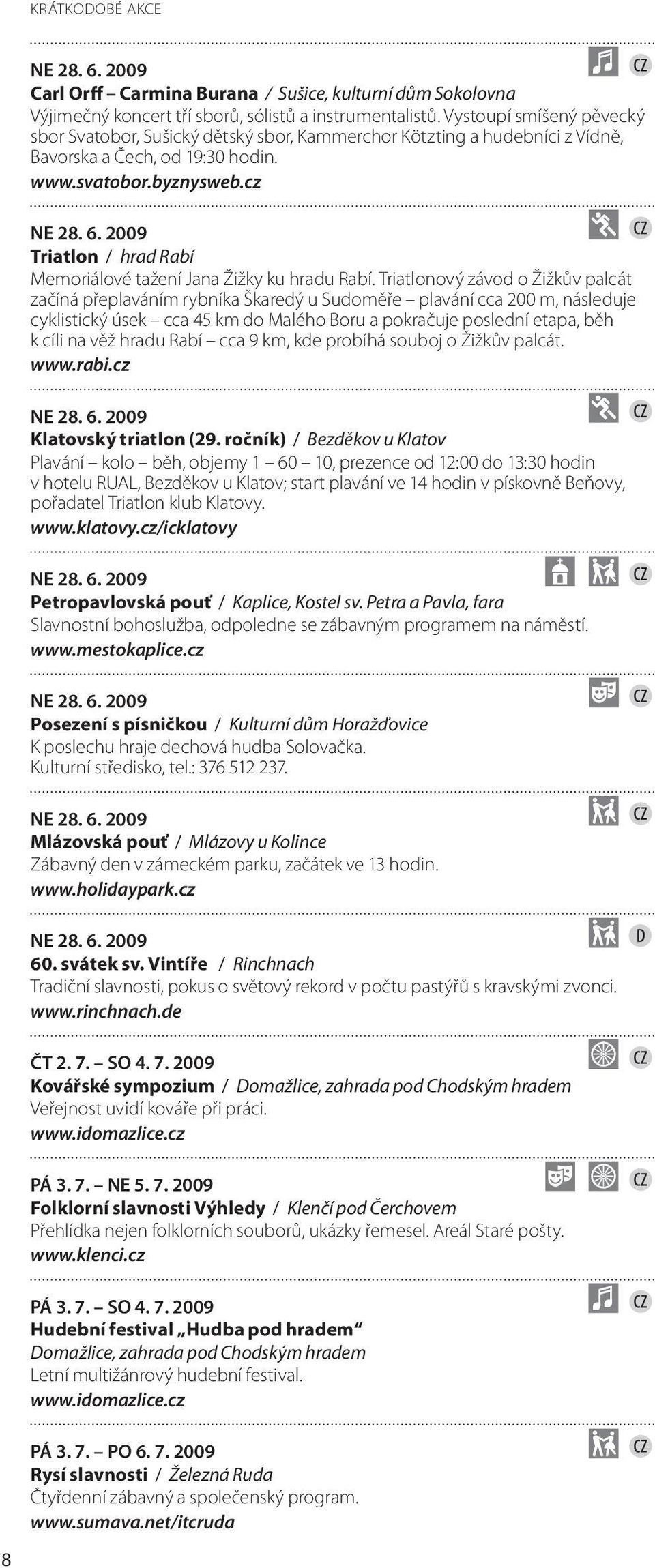 2009 Triatlon / hrad Rabí Memoriálové tažení Jana Žižky ku hradu Rabí.