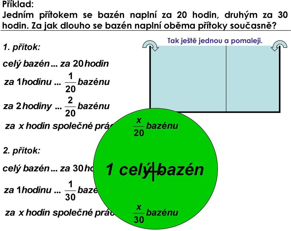 .. za 20hodin 1 za 1hodinu... 20 2 za 2hodiny... 20 za hodin společné práce.