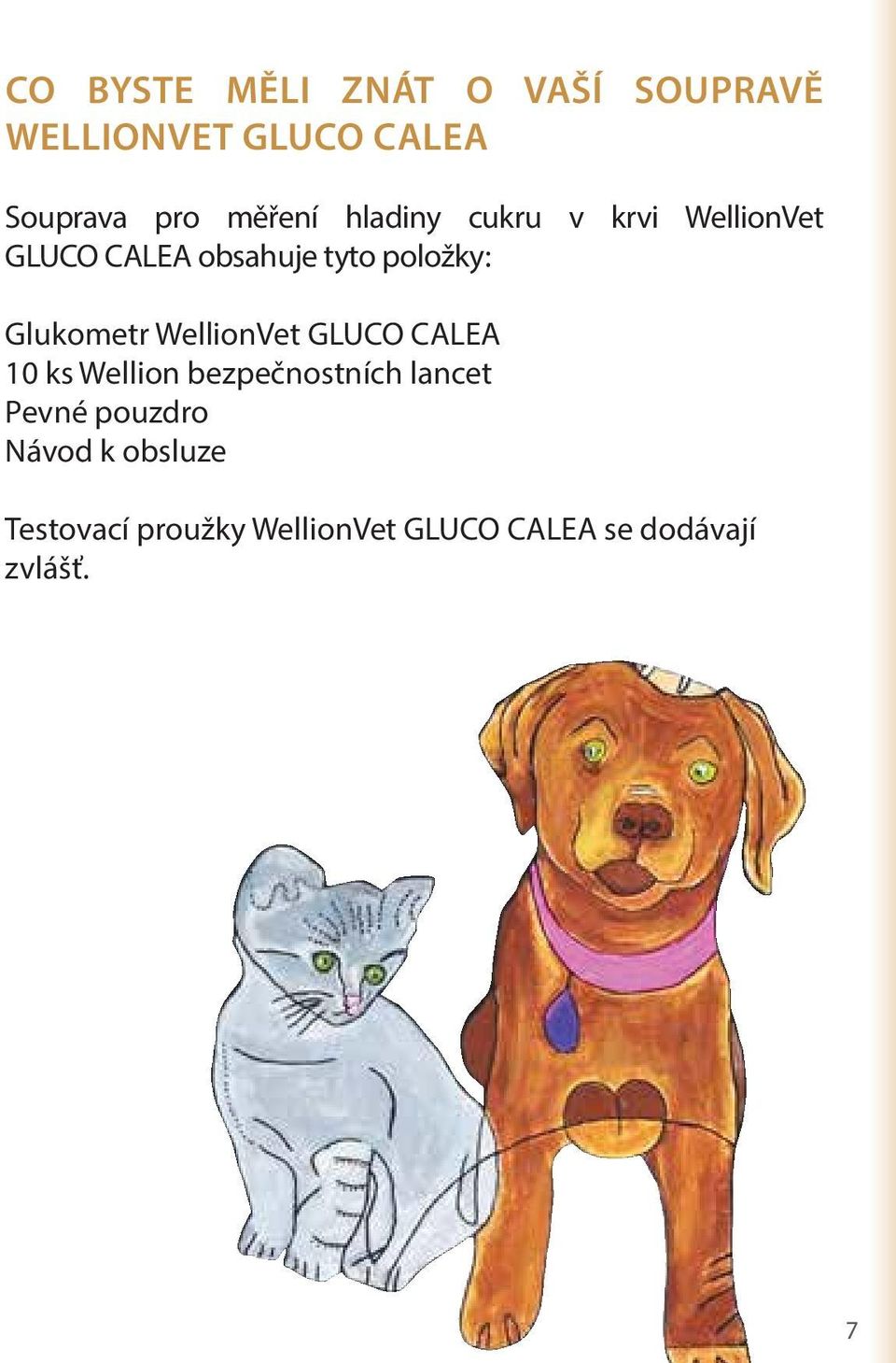 Glukometr WellionVet GLUCO CALEA 10 ks Wellion bezpečnostních lancet Pevné