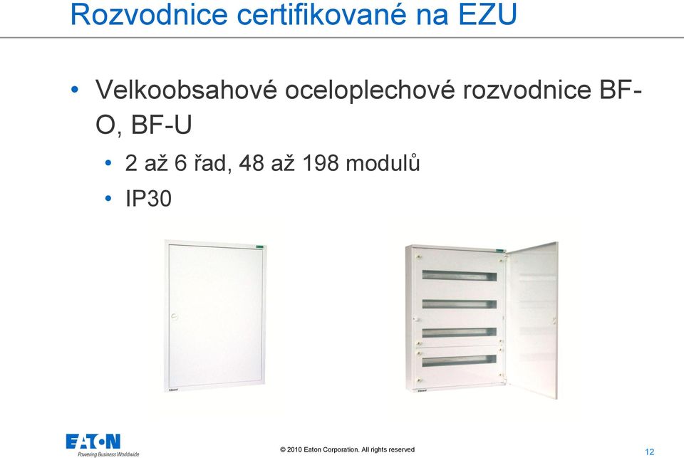 oceloplechové rozvodnice BF-