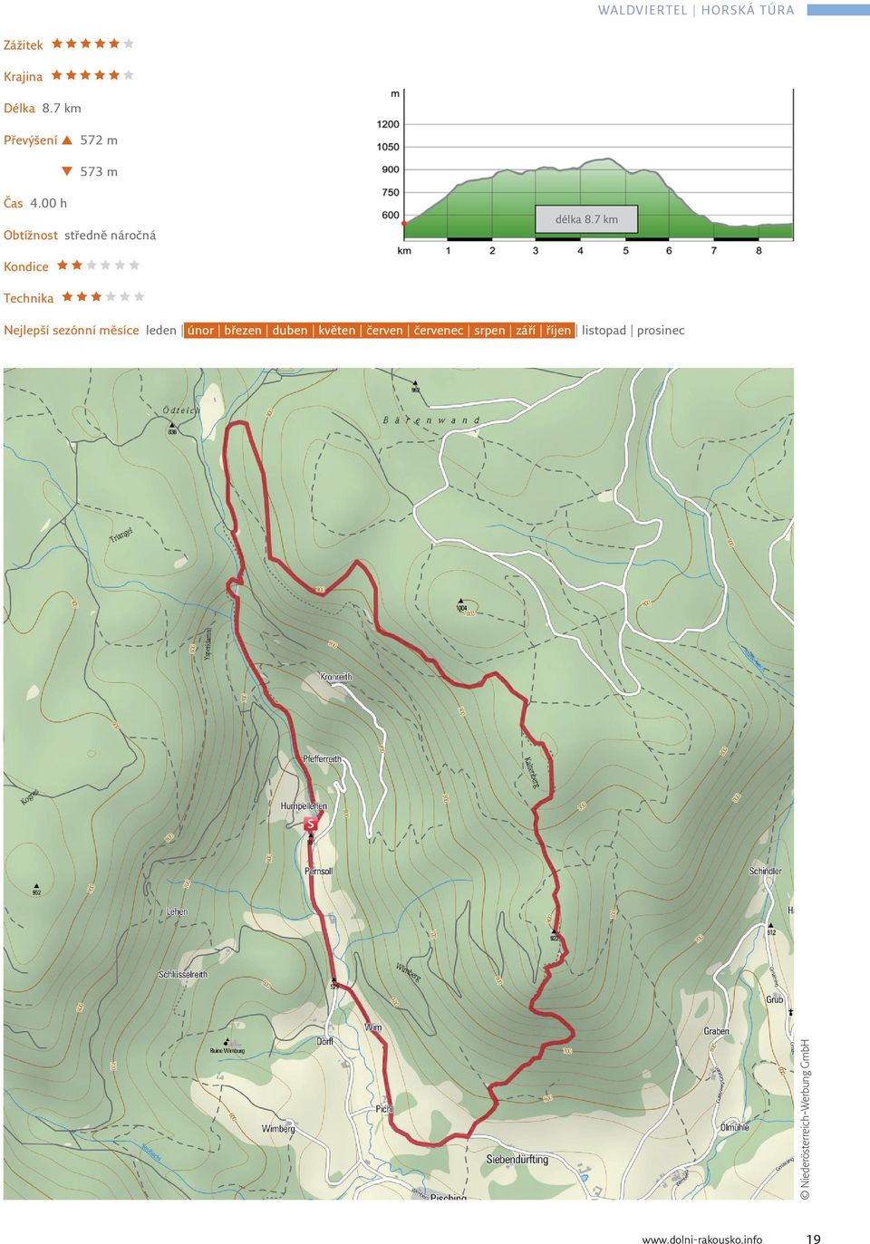 00 h Obtížnost středně náročná délka 8.