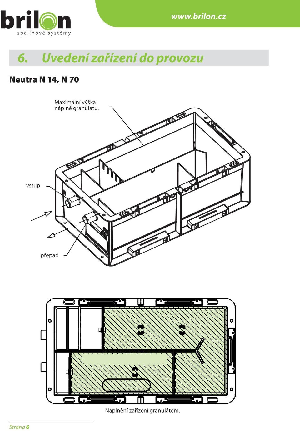 14, N 70 Maximální výška náplně