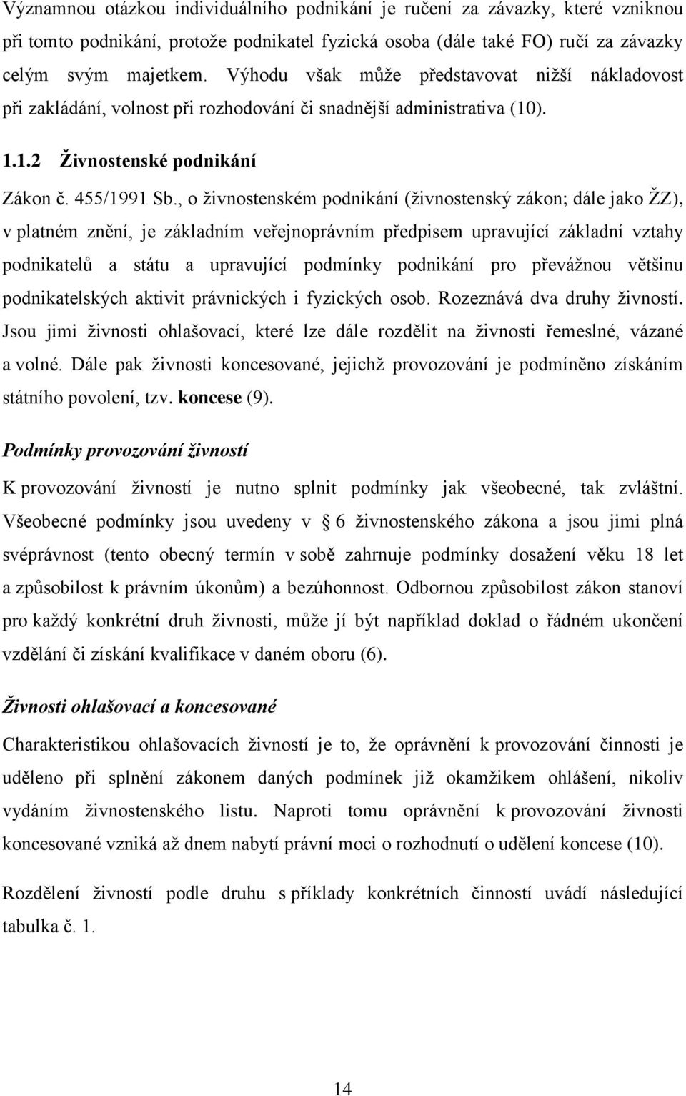 , o živnostenském podnikání (živnostenský zákon; dále jako ŽZ), v platném znění, je základním veřejnoprávním předpisem upravující základní vztahy podnikatelů a státu a upravující podmínky podnikání