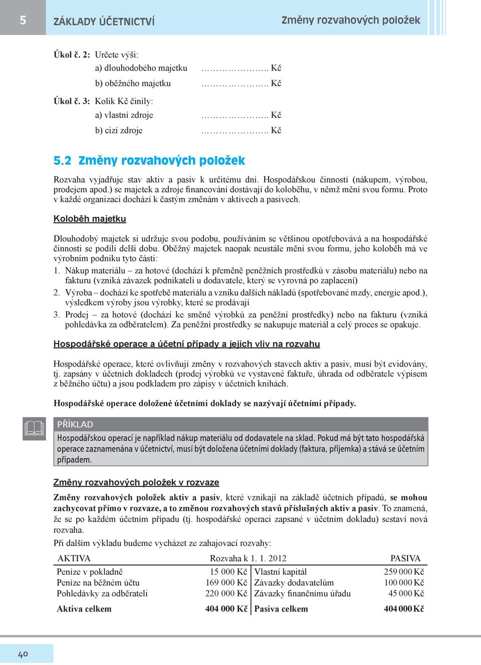 ) se majetek a zdroje financování dostávají do koloěhu, v němž mění svou formu. Proto v každé organizaci dochází k častým změnám v aktivech a pasivech.