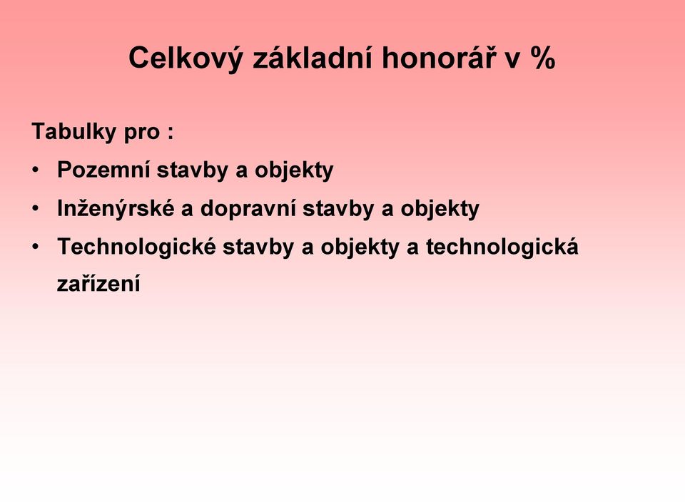 dopravní stavby a objekty Technologické