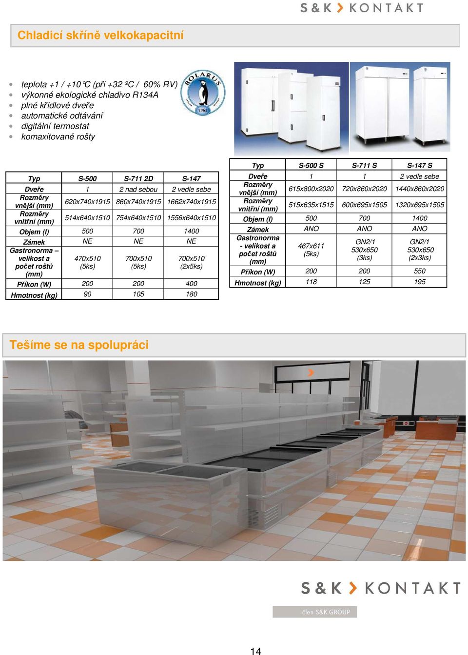 velikost a počet roštů 470x510 (5ks) 700x510 (5ks) 700x510 (2x5ks) (mm) Příkon (W) 200 200 400 Hmotnost (kg) 90 105 180 Typ S-500 S S-711 S S-147 S Dveře 1 1 2 vedle sebe Rozměry vnější (mm)