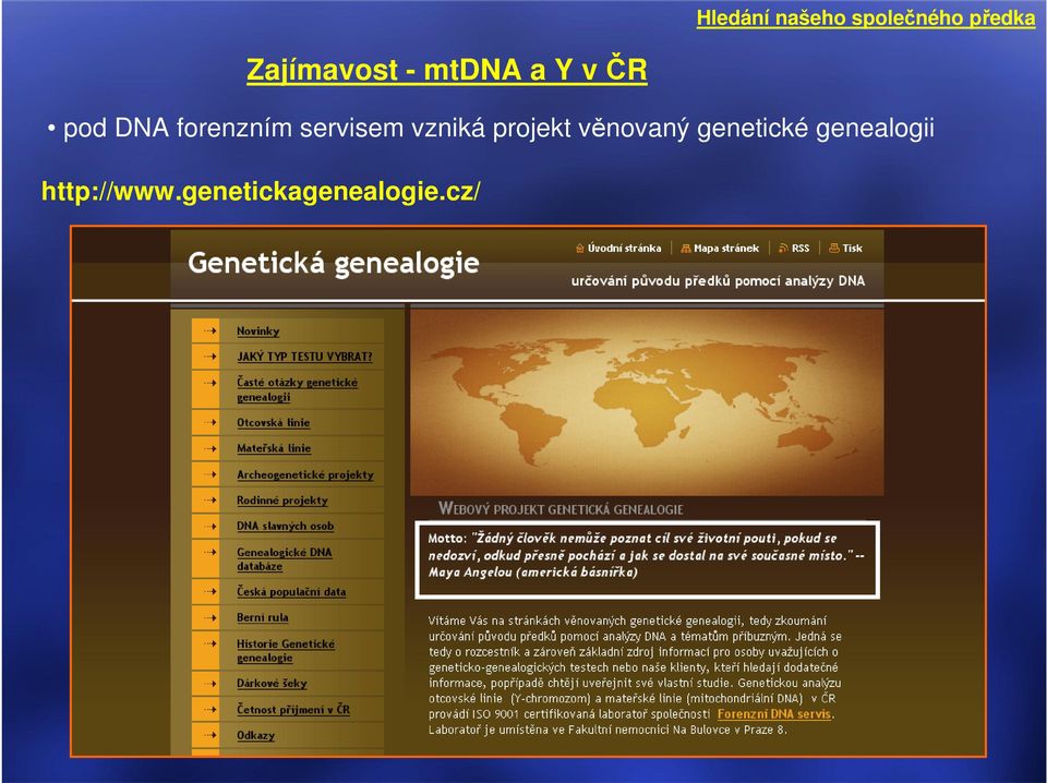 genetické genealogii