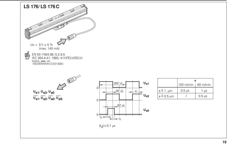 5 IEC 364-4-41: 1992; 411(PELV/SELV) (siehe, see, viz HEIDENHAIN D 231 929 ) U