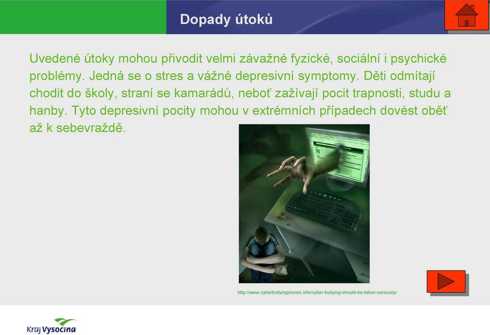 Děti odmítají chodit do školy, straní se kamarádů, neboť zažívají pocit trapnosti, studu a hanby.