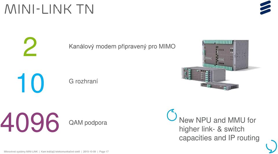 link- & switch capacities and IP routing Mikrovlnné