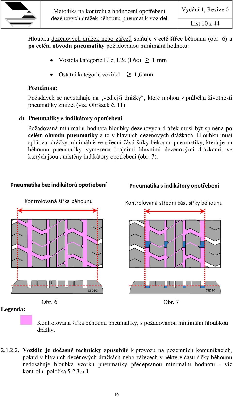 v průběhu životnosti pneumatiky zmizet (viz. Obrázek č.