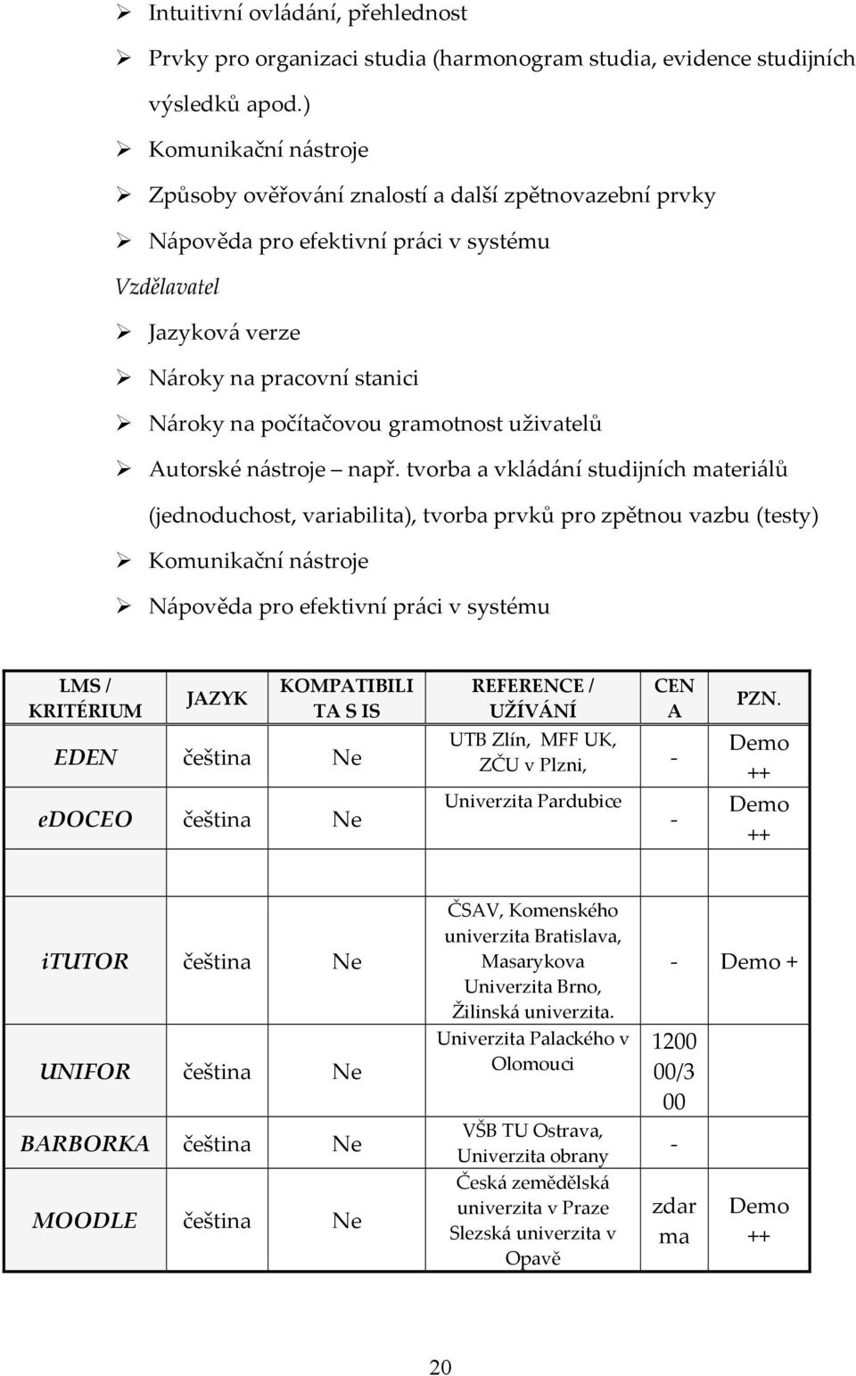 gramotnost uživatelů Autorské nástroje např.