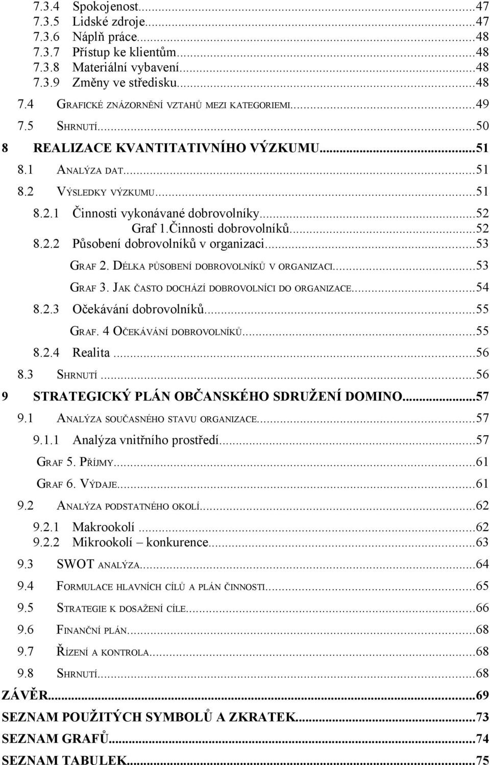 ..53 GRAF 2. DÉLKA PŮSOBENÍ DOBROVOLNÍKŮ V ORGANIZACI...53 GRAF 3. JAK ČASTO DOCHÁZÍ DOBROVOLNÍCI DO ORGANIZACE...54 8.2.3 Očekávání dobrovolníků...55 GRAF. 4 OČEKÁVÁNÍ DOBROVOLNÍKŮ...55 8.2.4 Realita.