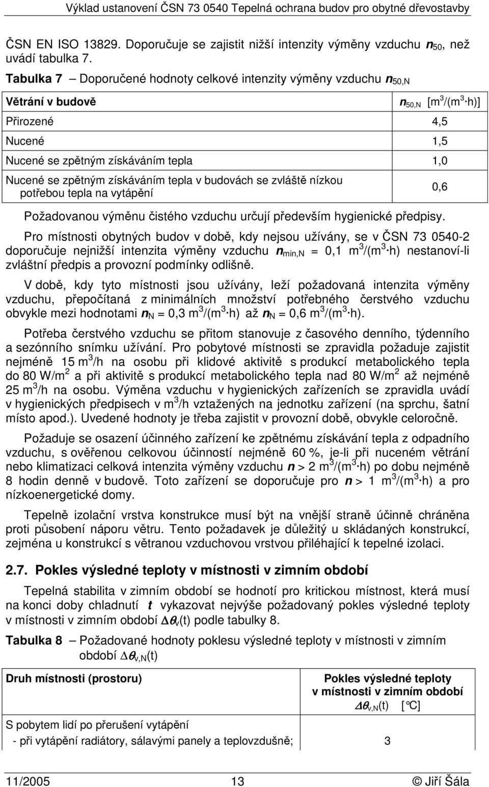 získáváním tepla v budovách se zvláště nízkou potřebou tepla na vytápění Požadovanou výměnu čistého vzduchu určují především hygienické předpisy.