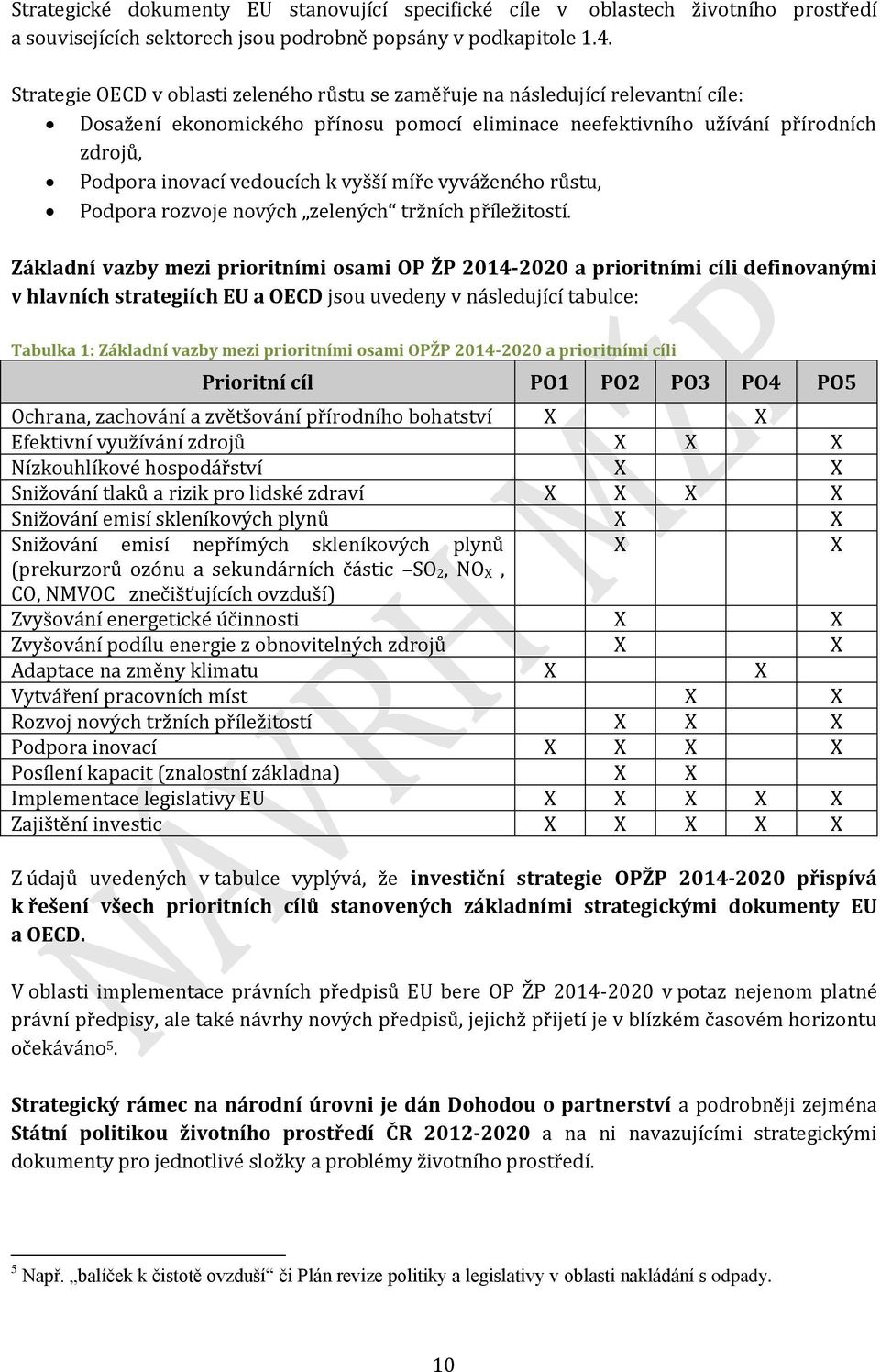 vyšší míře vyváženého růstu, Podpora rozvoje nových zelených tržních příležitostí.