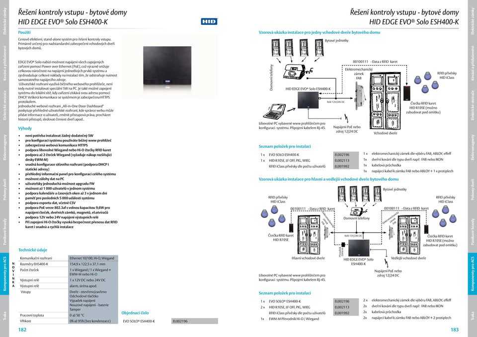 EDGE EVO Solo nabízí možnost napájení všech zapojených zařízení pomocí Power over Ethernet (PoE), což výrazně snižuje celkovou náročnost na napájení jednotlivých prvků systému a zjednodušuje celkové