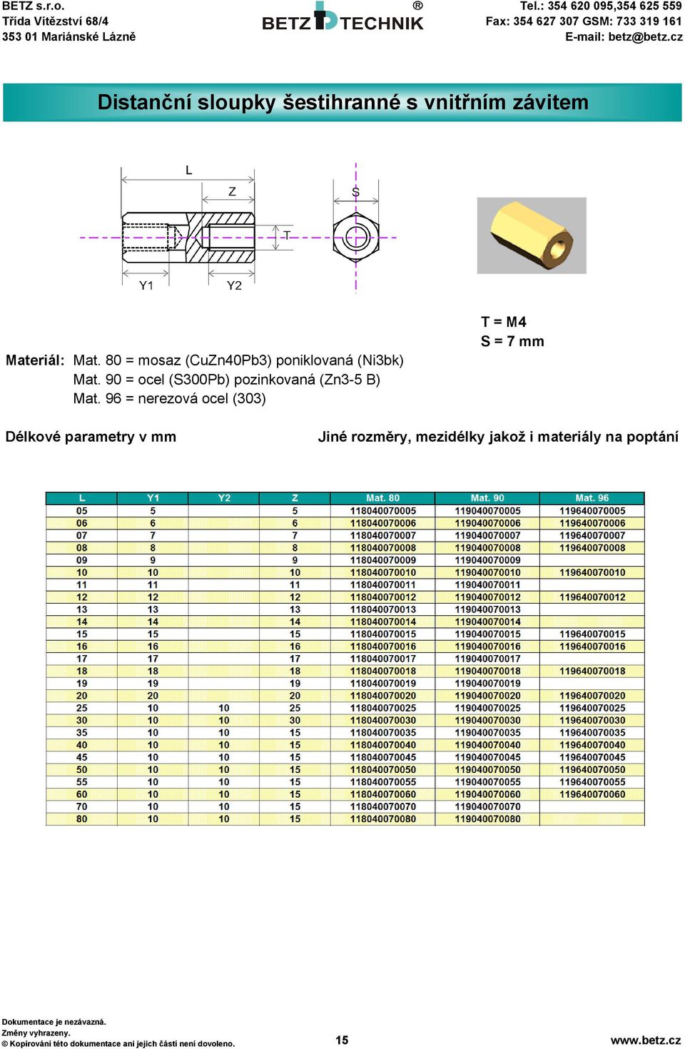 90 = ocel (S300Pb) pozinkovaná (Zn3-5 B) Mat.